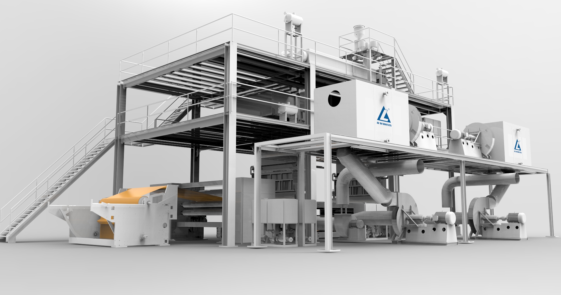 AL--Macchina per la produzione di tessuti non tessuti da 3200 mm SS PP Spunbond 